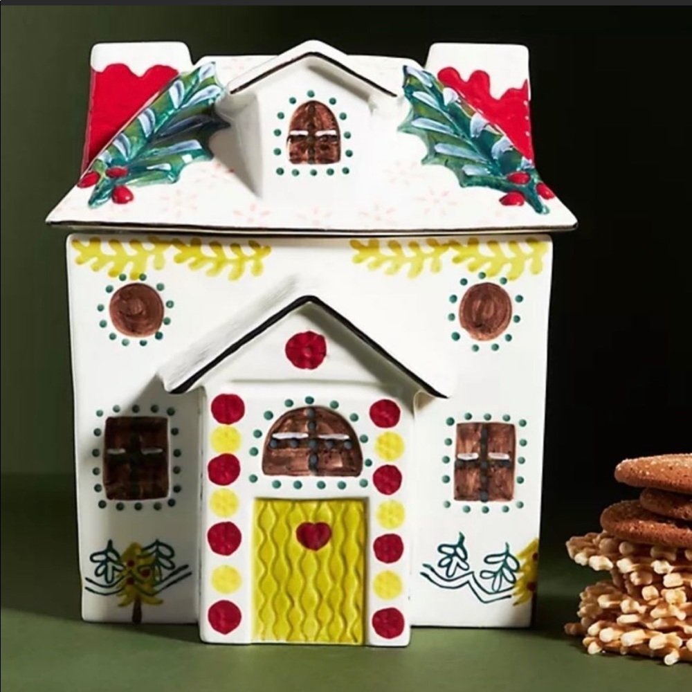 Nathalie Lete Anthropologie Christmas cookie jar